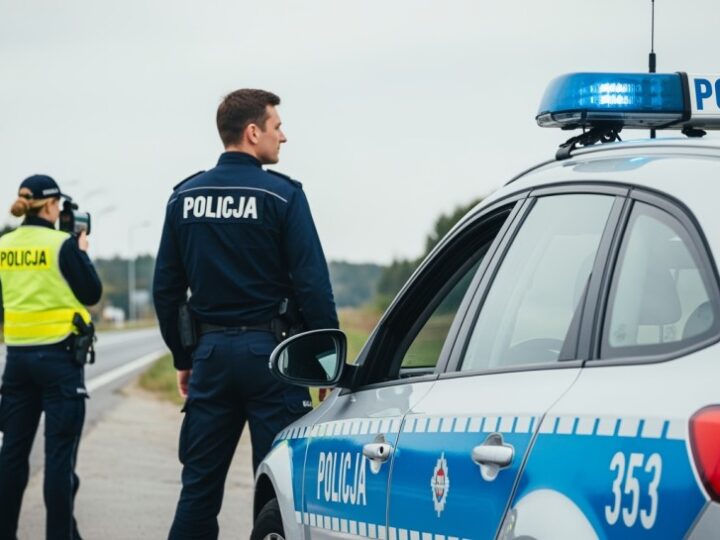 Policja sprawdza bezpieczne odległości między samochodami na S-5 w Bydgoszczy