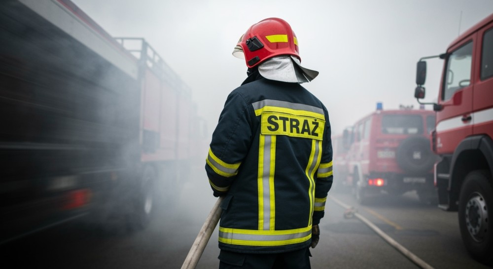 Pożar na składowisku odpadów w Kiełczu: interwencja straży pożarnej w Nowej Soli