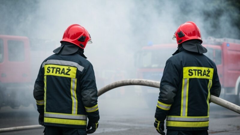 Pożar kotłowni w Wierzbnicy: strażacy w akcji