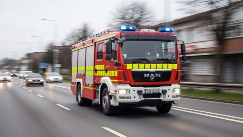 Pożar w Królikowicach: strażacy w akcji