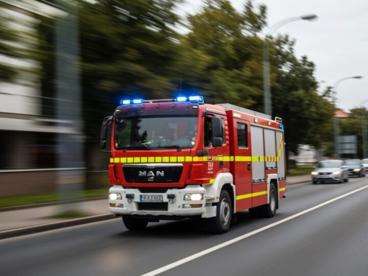 Pożar traw w Bytomiu: Służby walczą z ogniem