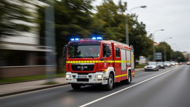 Pożar traw w Bytomiu: Służby walczą z ogniem