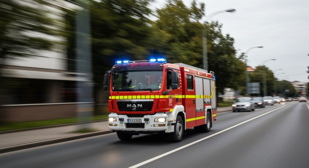 Pożar traw w Bytomiu: Służby walczą z ogniem