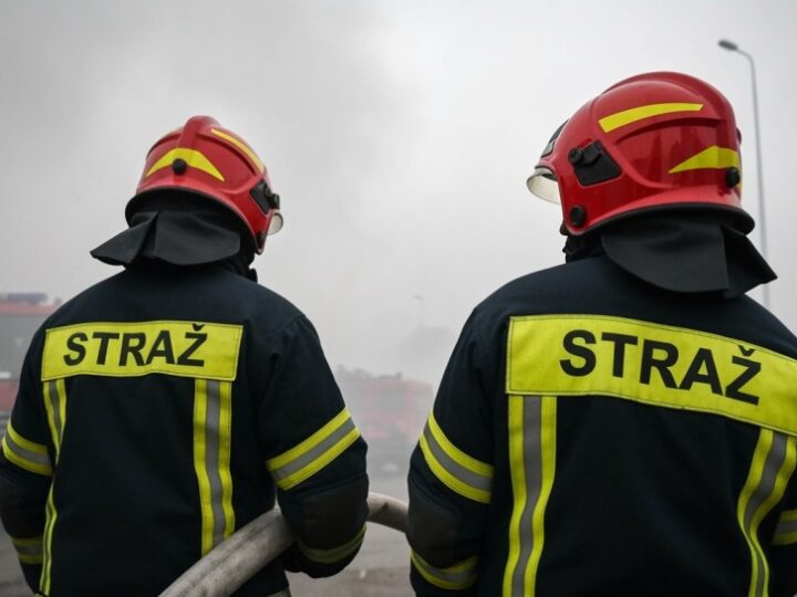 Pożar wodnego bufora w Bonowie: strażacy w akcji