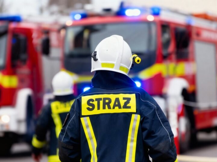 Koparka uszkodziła kable SN w Byczu: interwencja służb ratunkowych
